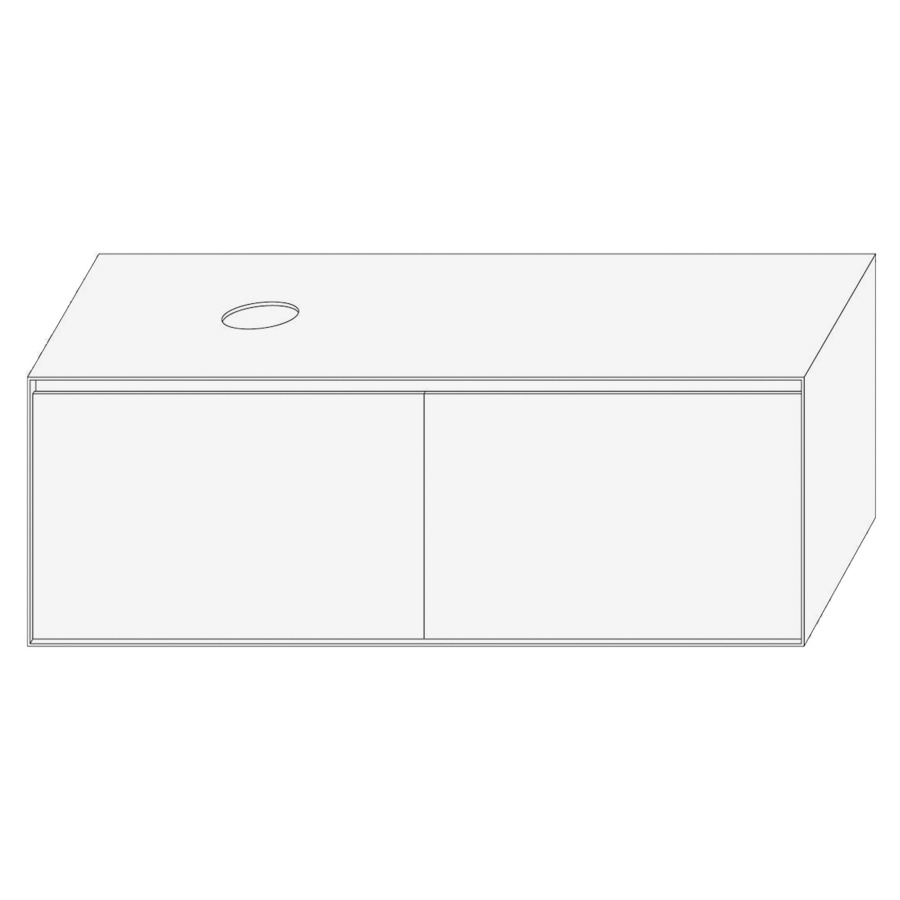 Élément inférieur DIVO
141,0 x 49,0 x 52,0 cm
2 éléments à chacune 1 tiroir
pour lavabo à poser à gauche
