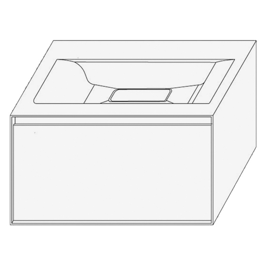 Élément inférieur DIVO
61,0 x 33,0 x 52,0 cm
élément à 1 tiroir
pour lavabo intégré au millieu