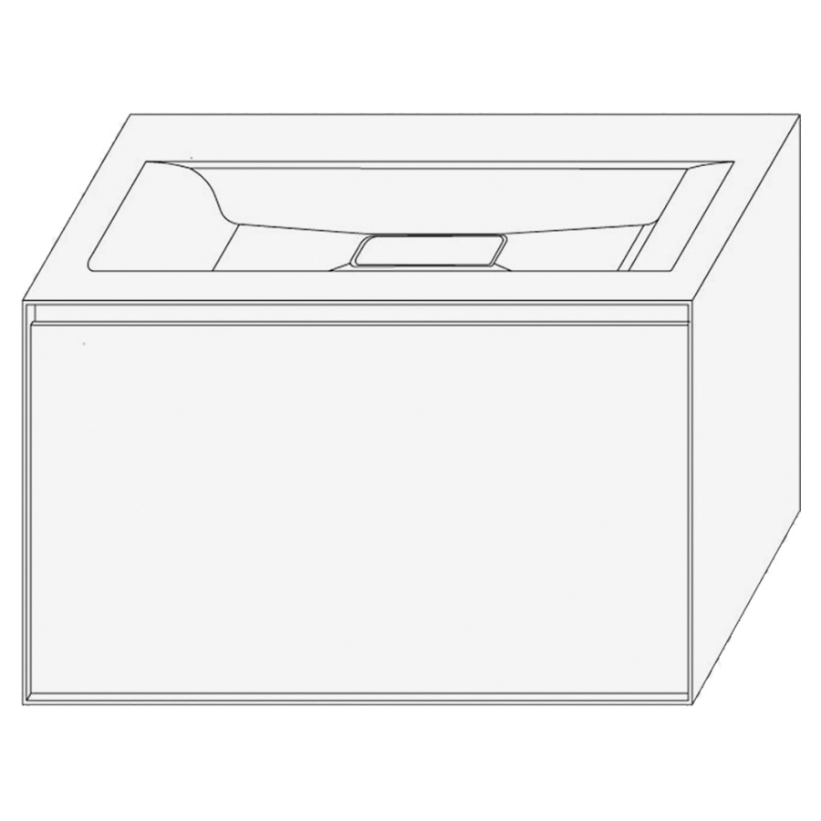 Élément inférieur DIVO
81,0 x 49,0 x 52,0 cm
élément à 1 tiroir
pour lavabo intégré au millieu