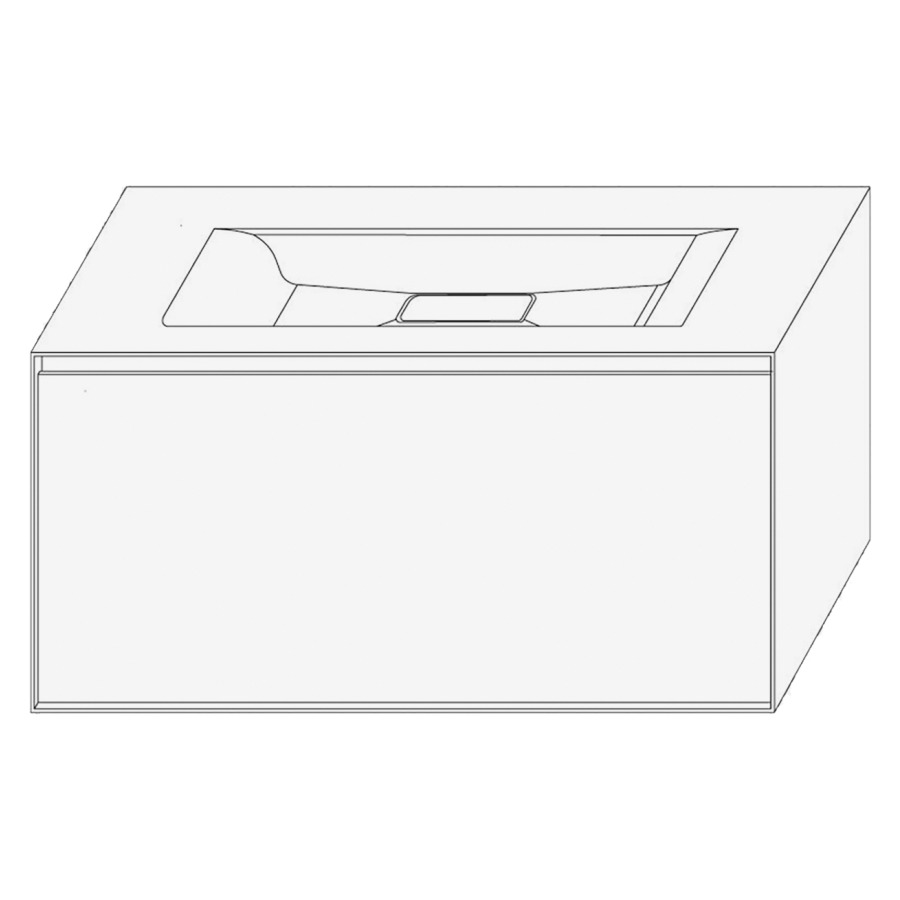Élément inférieur DIVO
101,0 x 49,0 x 52,0 cm
élément à 1 tiroir
pour lavabo intégré au millieu