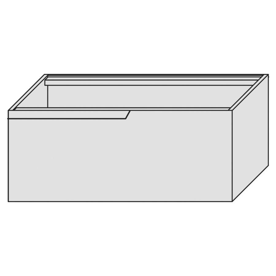 Élément inférieur PRESTIGE
CLASSIC, 70,0 x 32,0 x 50,0 cm
élément à 1 tiroir
avec l'onglet à 45° des deux
côtés
