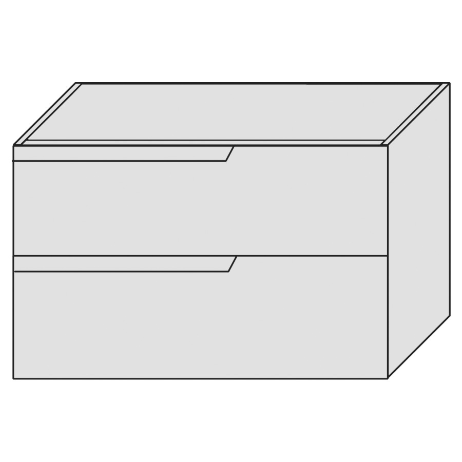Élément inférieur PRESTIGE
CLASSIC, 70,0 x 48,0 x 50,0 cm
élément à 2 tiroirs
avec l'onglet à 45° des deux
côtés