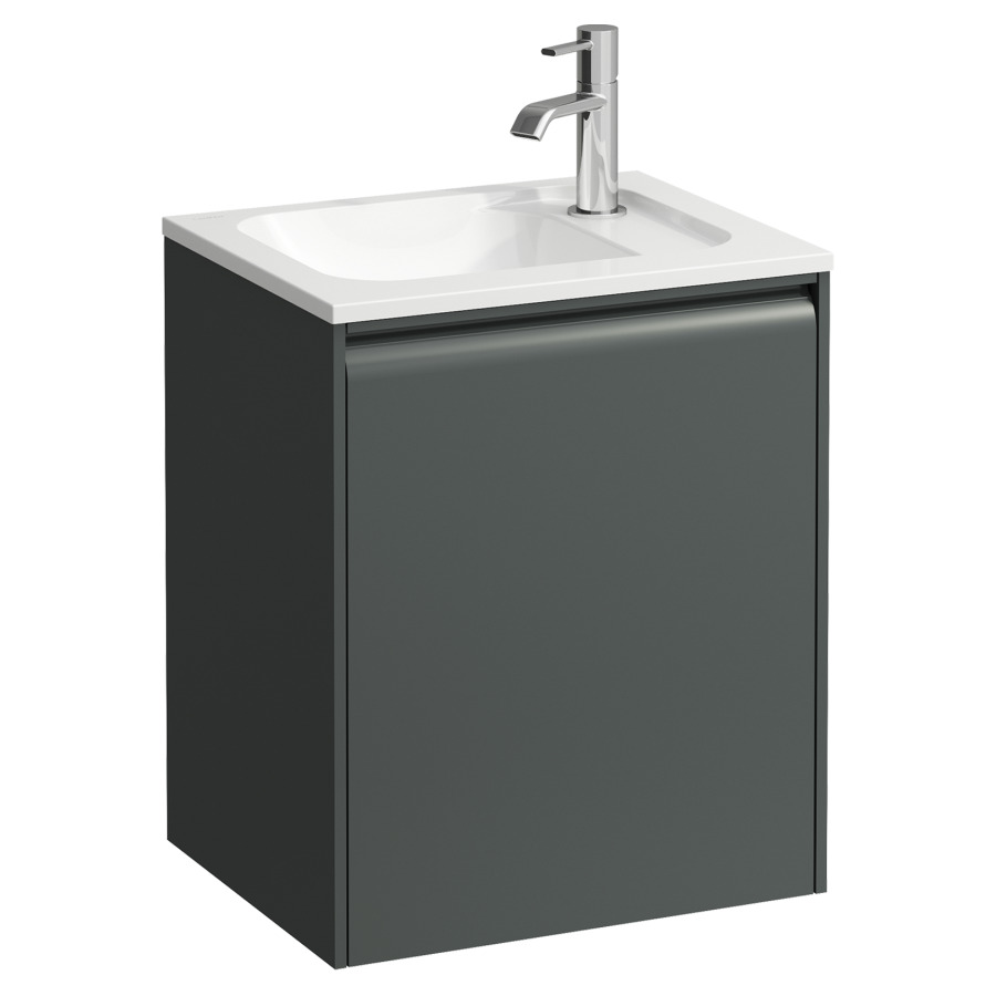 Combinaison de meuble MEDA
44 x 53 x 34 cm
armoire de tablette, 1 porte
charnière à droite, incl.
lavabo blanc mat, sans
trop-plein