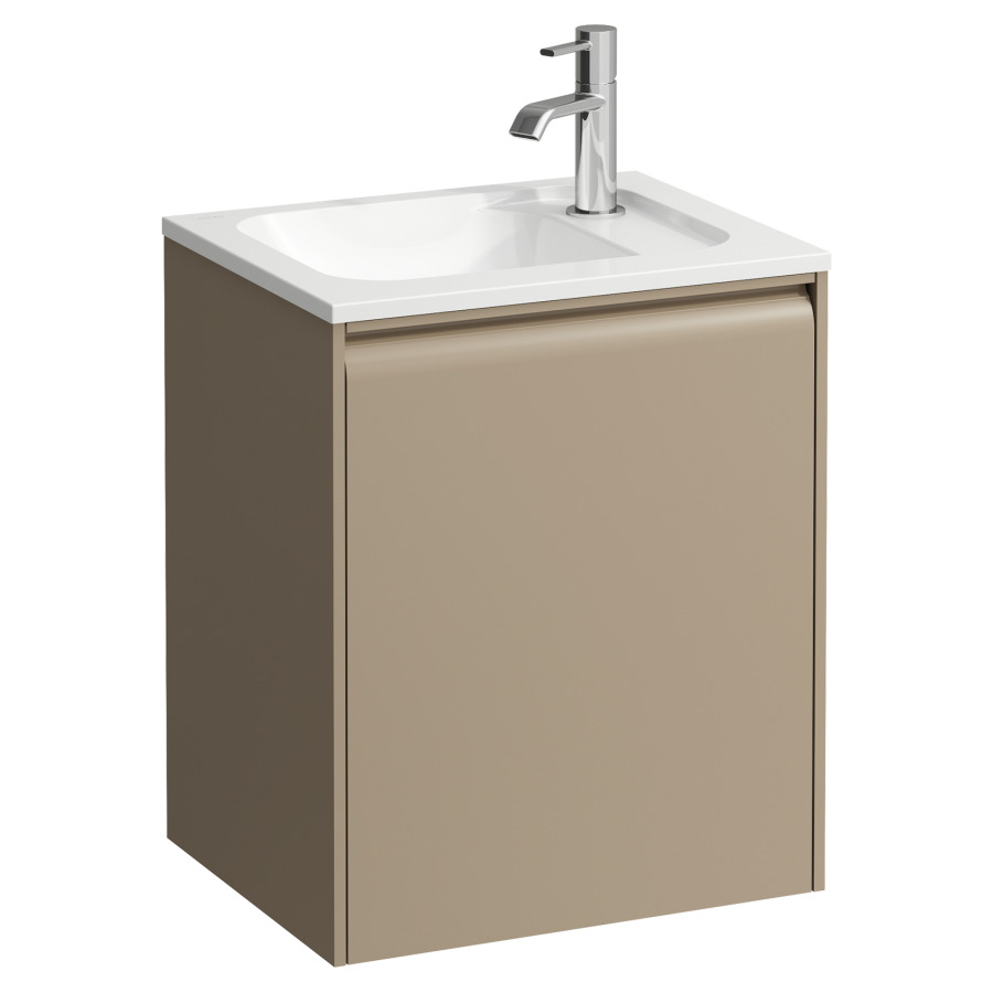 Combinaison de meuble MEDA
44 x 53 x 34 cm
armoire de tablette, 1 porte
charnière à droite, incl.
lavabo blanc mat, sans
trop-plein
