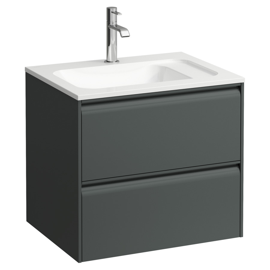 Combinaison de meuble MEDA
57,5 x 51,9 x 44,5 cm
élément à 2 tiroirs, incl.
lavabo blanc mat sans
trop-plein