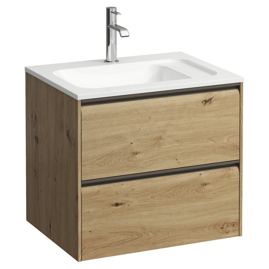 Combinaison de meuble MEDA
57,5 x 51,9 x 44,5 cm
élément à 2 tiroirs, incl.
lavabo blanc mat sans
trop-plein
