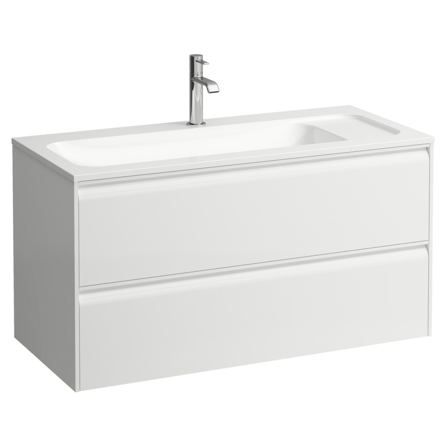 Combinaison de meuble MEDA
97,5 x 51,9 x 44,5 cm
élément à 2 tiroirs, incl.
lavabo blanc mat, sans
trop-plein