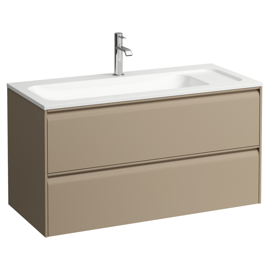 Combinaison de meuble MEDA
97,5 x 51,9 x 44,5 cm
élément à 2 tiroirs, incl.
lavabo blanc mat, sans
trop-plein