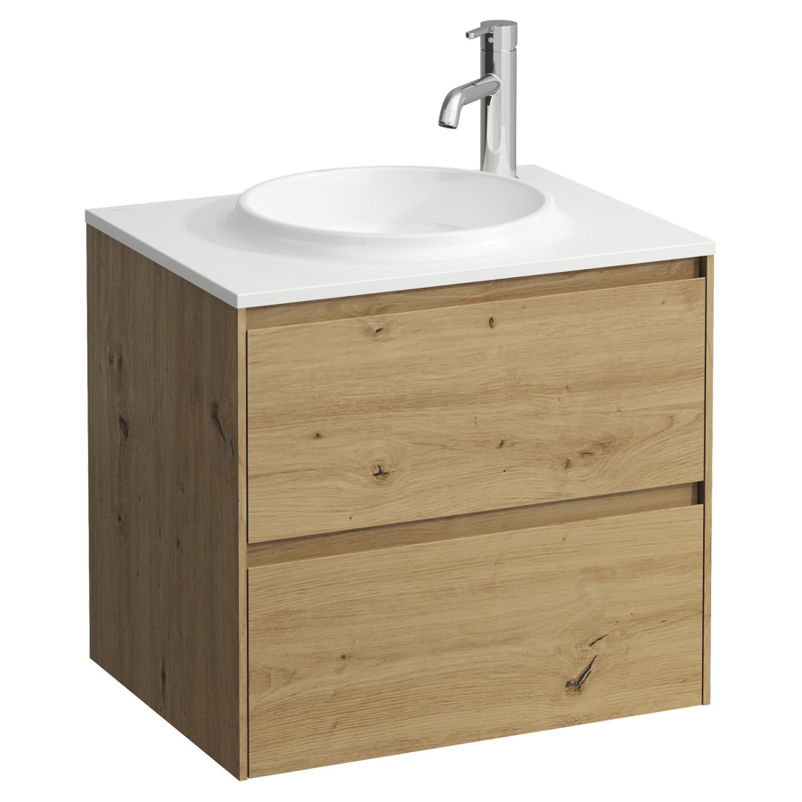 Combinaison de meuble LANI
57,5 x 54,9 x 44,5 cm
élément à 2 tiroirs, incl.
lavabo blanc mat, sans
trop-plein