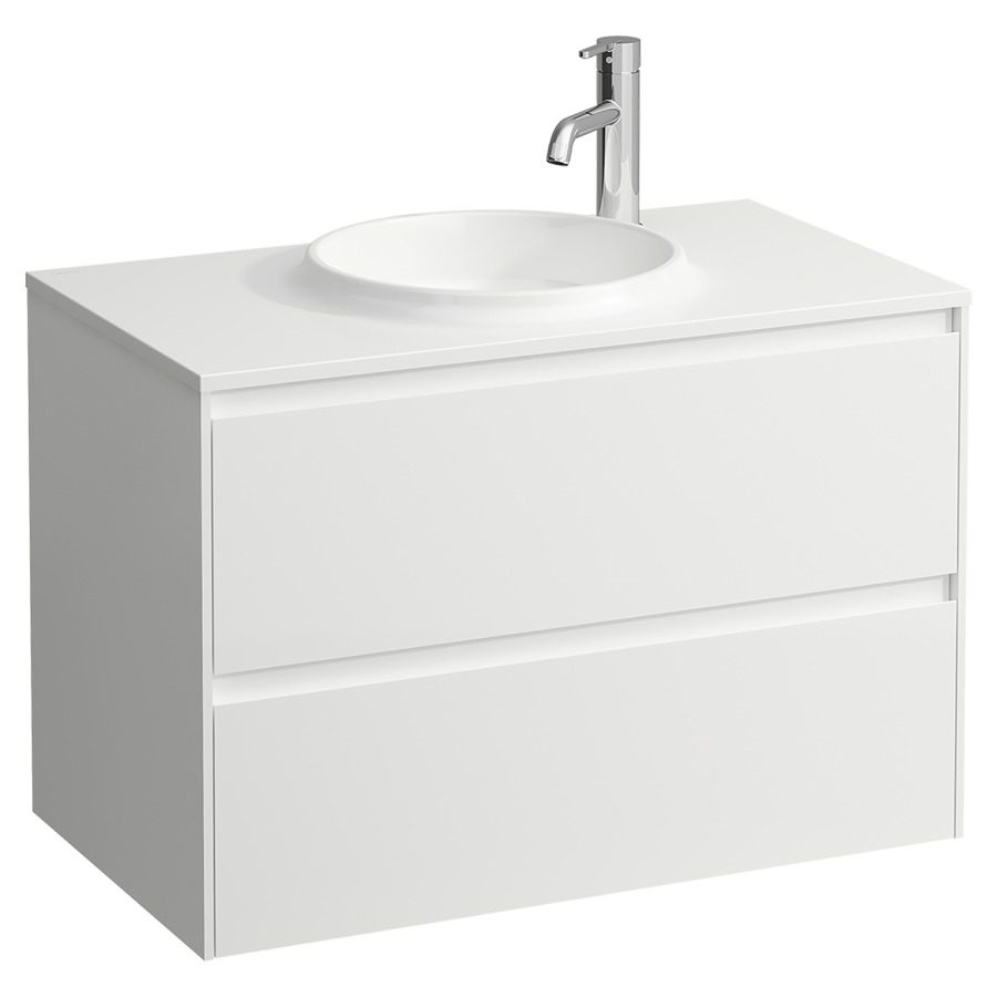 Combinaison de meuble LANI
77,5 x 54,9 x 44,5 cm
élément à 2 tiroirs, incl.
lavabo blanc mat, sans
trop-plein