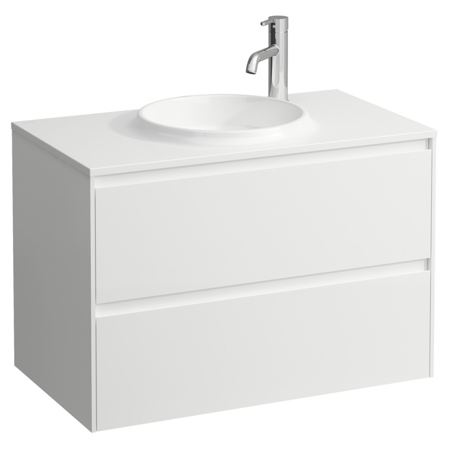 Combinaison de meuble LANI
77,5 x 54,9 x 44,5 cm
élément à 2 tiroirs, incl.
lavabo blanc mat, sans
trop-plein