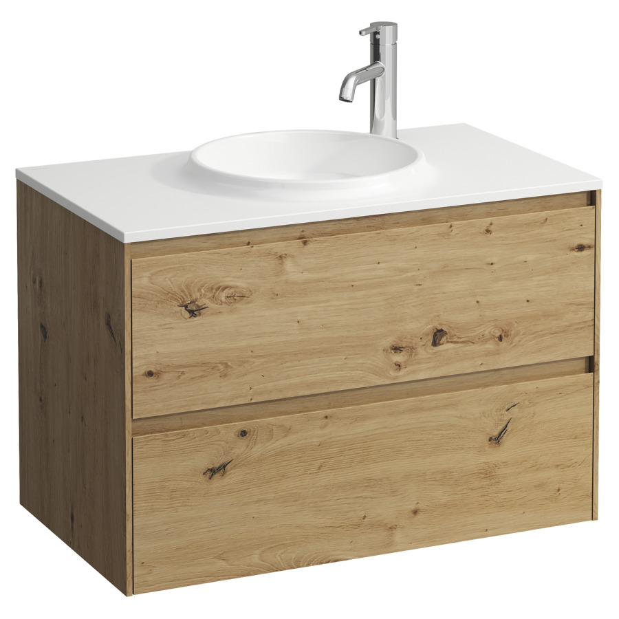 Combinaison de meuble LANI
77,5 x 54,9 x 44,5 cm
élément à 2 tiroirs, incl.
lavabo blanc mat, sans
trop-plein