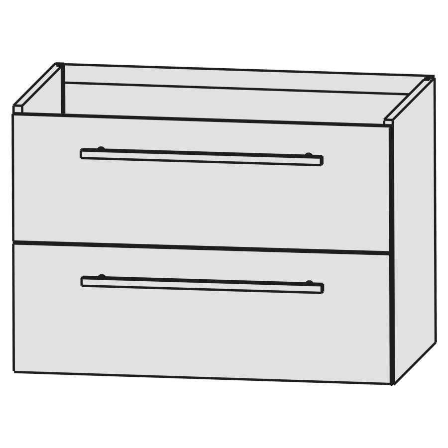 Élément inférieur ACANTO
72,0 x 48,5 x 38,0 cm
élément à 2 tiroirs
pour lavabo Acanto 212 638