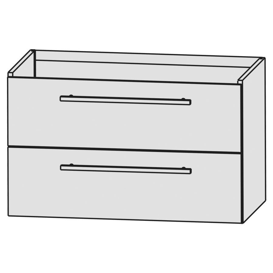 Élément inférieur ACANTO
87,0 x 48,5 x 38,0 cm
élément à 2 tiroirs
pour lavabo Acanto 212 639