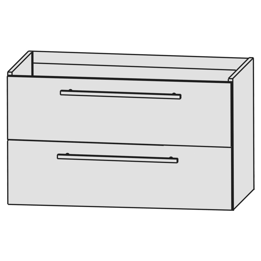 Élément inférieur VENTICELLO
95,0 x 48,5 x 45,8 cm
élément à 2 tiroirs
pour lavabo Venticello
211 719
