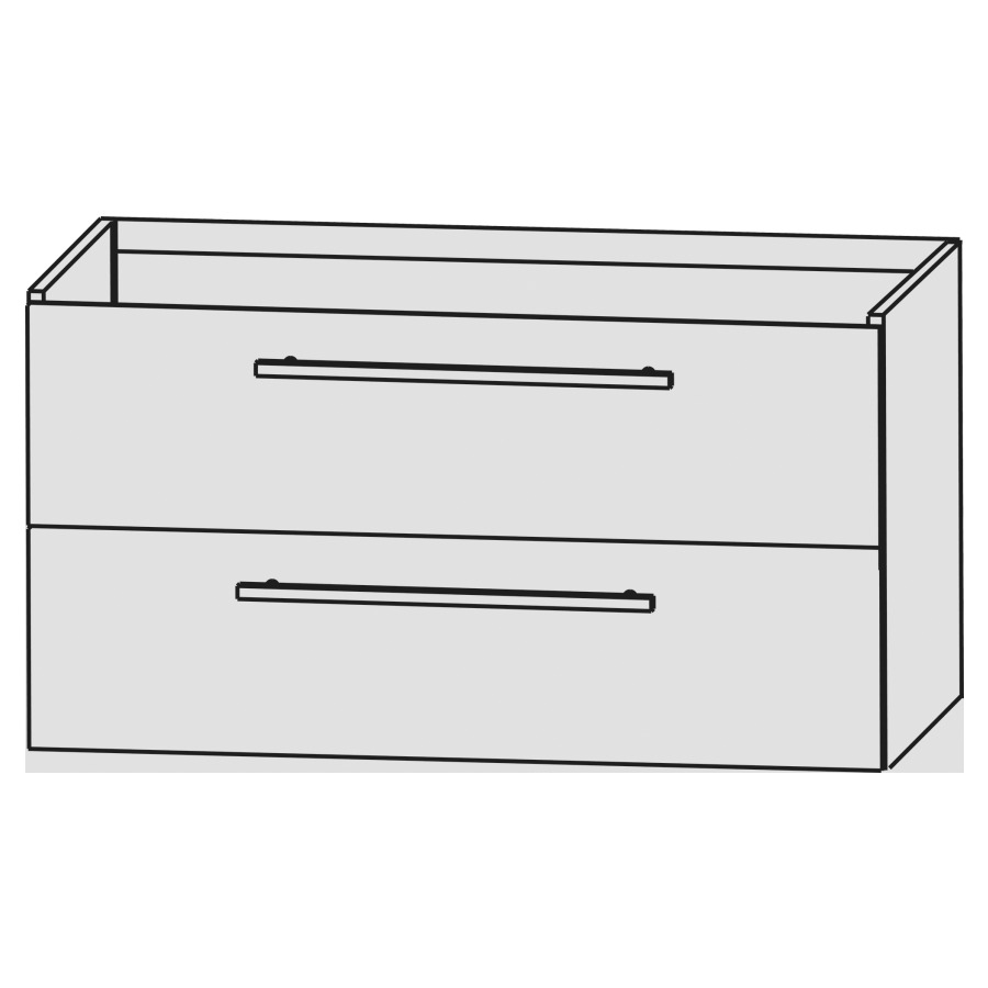 Élément inférieur LAUFEN PRO S
115,0 x 49,0 x 41,5 cm
élément à 2 tiroirs
pour lavabo double Laufen
Pro S 212 076