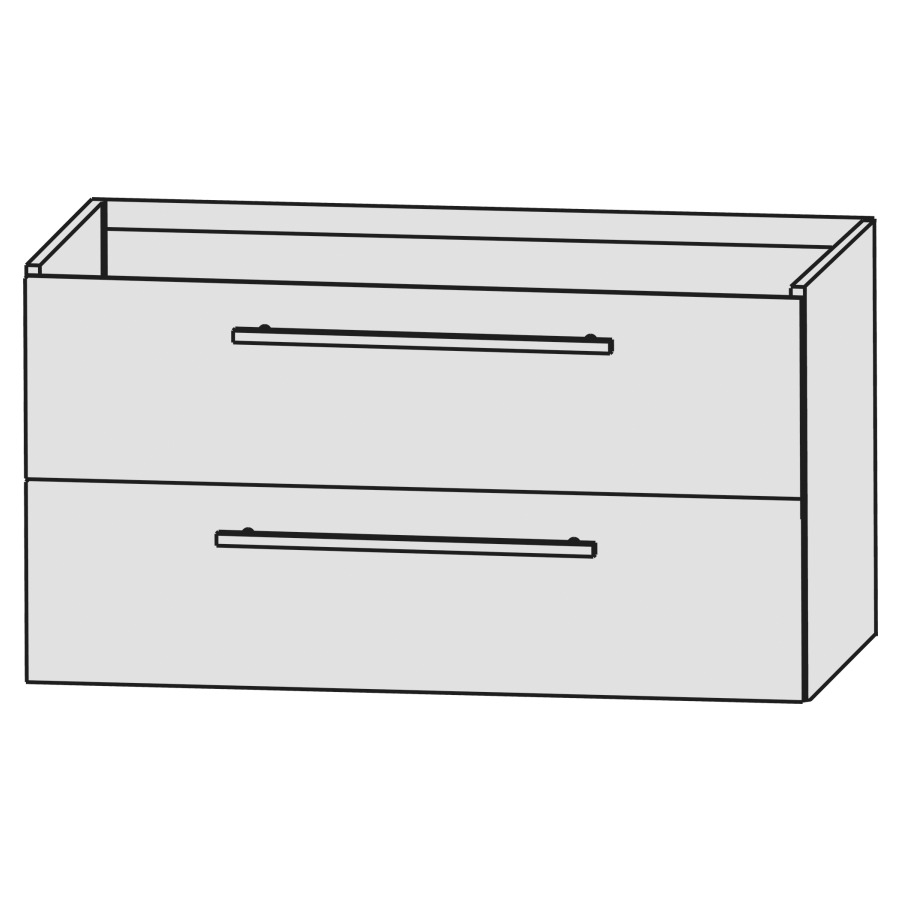 Élément inférieur STARCK3
100,0 x 49,0 x 44,5 cm
élément à 2 tiroirs
pour lavabo Starck3 212 209