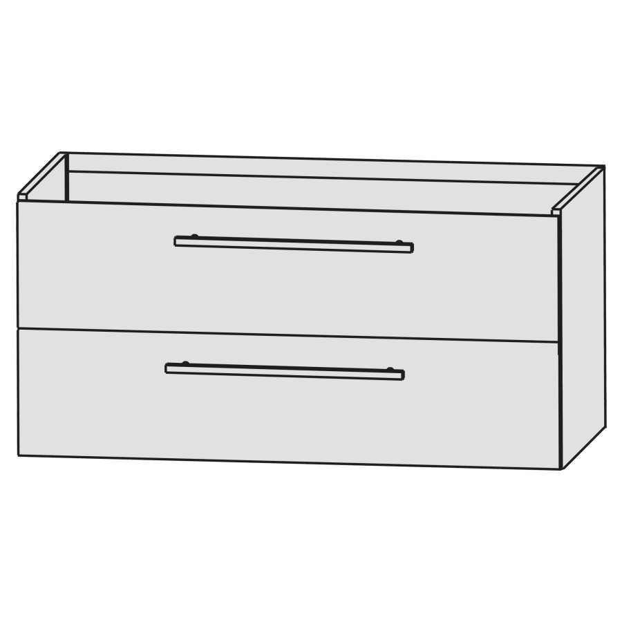 Élément inférieur ME BY STARCK
120,0 x 56,0 x 44,5 cm
élément à 2 tiroirs
pour lavabo Me by Starck
212 331