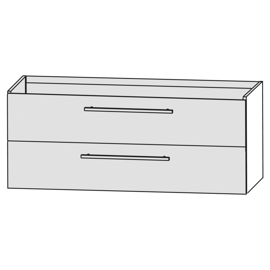 Élément inférieur ME BY STARCK
127,0 x 56,0 x 44,5 cm
élément à 2 tiroirs
pour lavabo double Me by
Starck 212 332