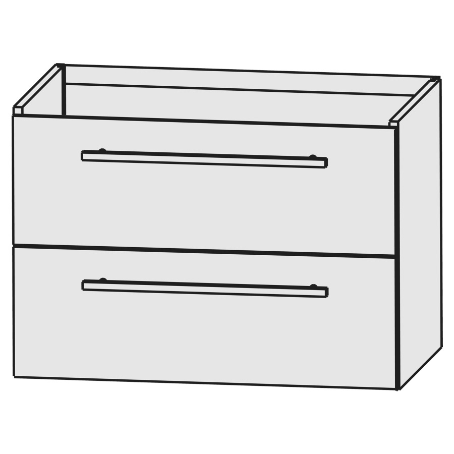Élément inférieur COLLARO
75,0 x 49,0 x 42,3 cm
élément à 2 tiroirs
pour lavabo Collaro
211 818/819