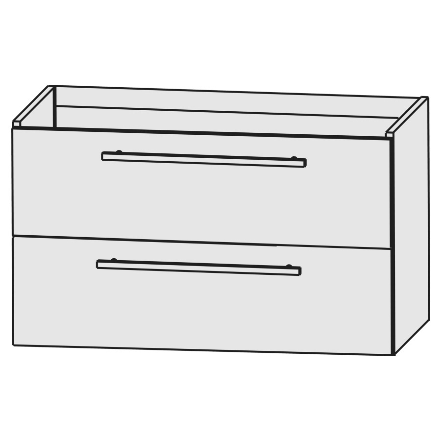 Élément inférieur COLLARO
95,0 x 49,0 x 42,3 cm
élément à 2 tiroirs
pour lavabo Collaro
211 823/824