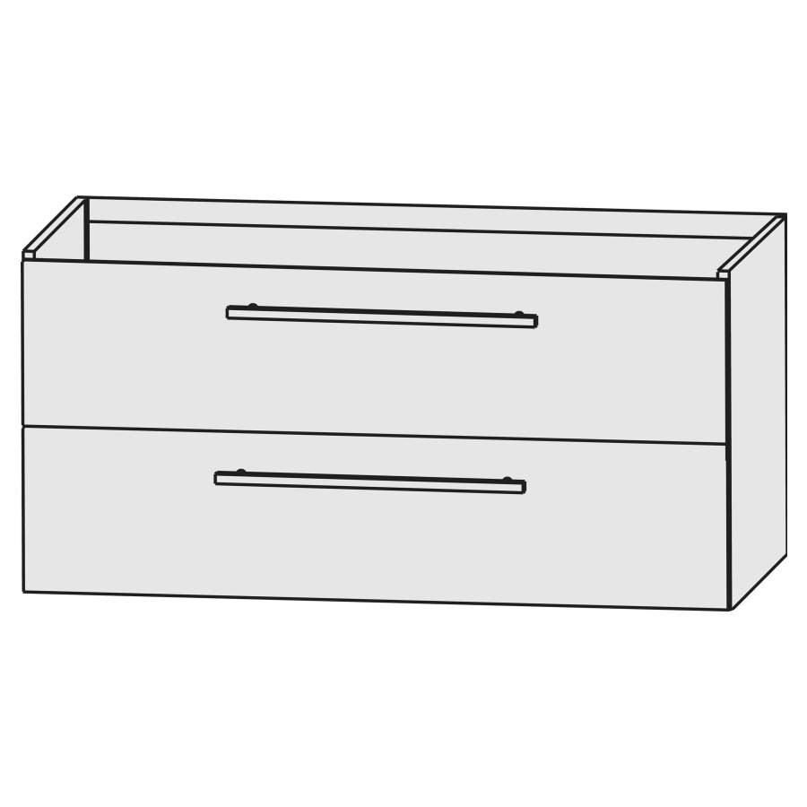 Élément inférieur COLLARO
125,0 x 49,0 x 42,3 cm
élément à 2 tiroirs
pour lavabo double Collaro
211 828/829