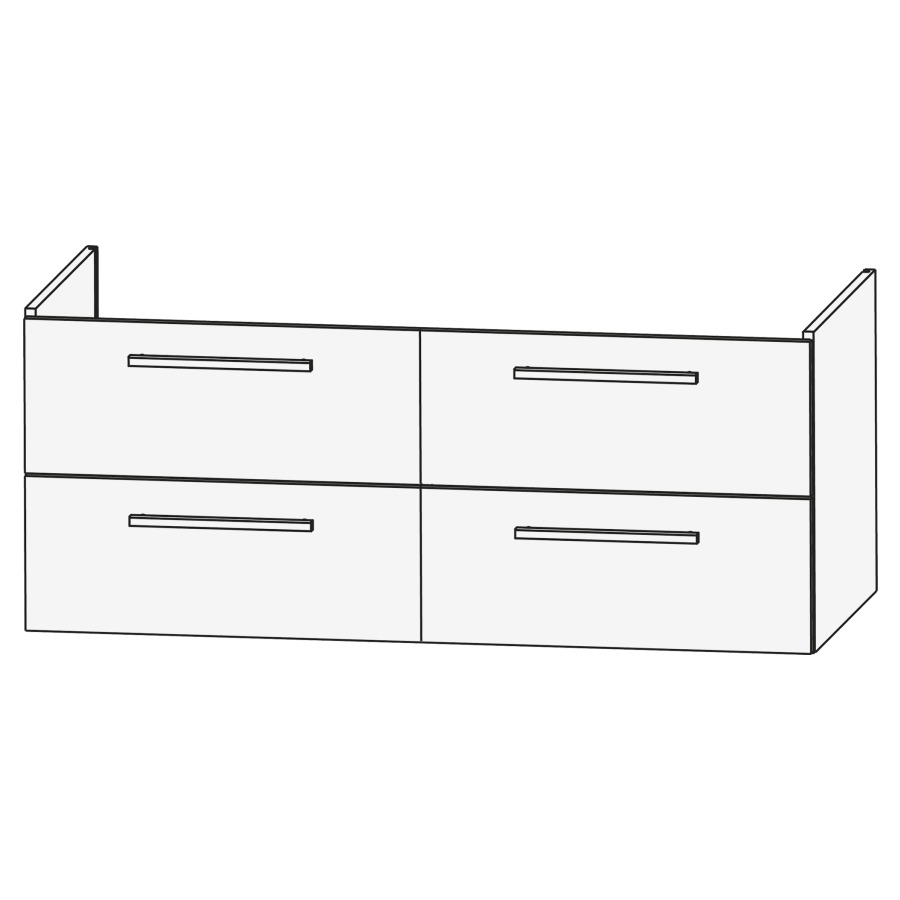 Élément inférieur PRO S
115 x 49 x 41,5 cm
2 éléments à chacun 2 tiroirs
pour lavabo double Pro S
214 077