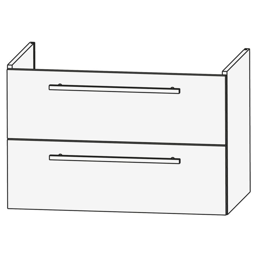 Élément inférieur VAL
115 x 48,5 x 37 cm
élément à 2 tiroirs
pour lavabo Val 211 807/808