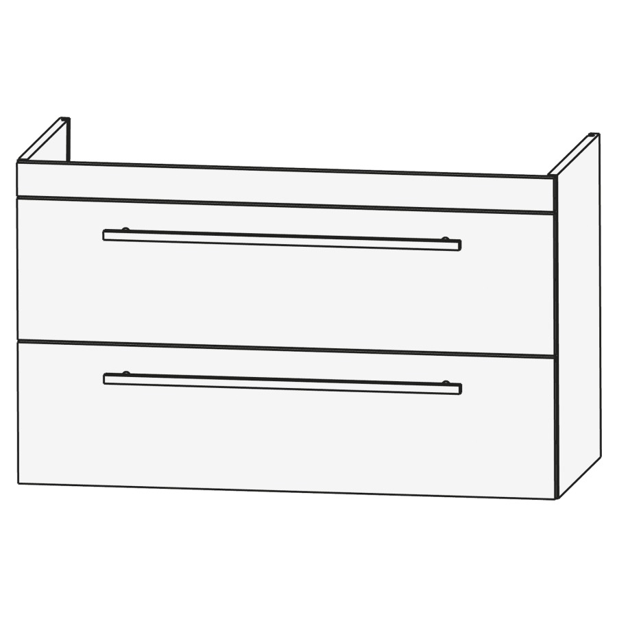 Élément inférieur VIU
100 x 56 x 45,5 cm
élément à 2 tiroirs
pour lavabo Viu 212 865