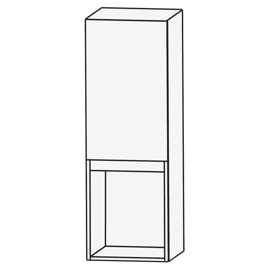 Armoire mi-haute CONCEPT LINE
30 x 83 x 30 cm
armoire de tablette
1 porte, charnières à gauche
1 tablette, niche ouverte en
bas, barrepoignée en couleur
corpus