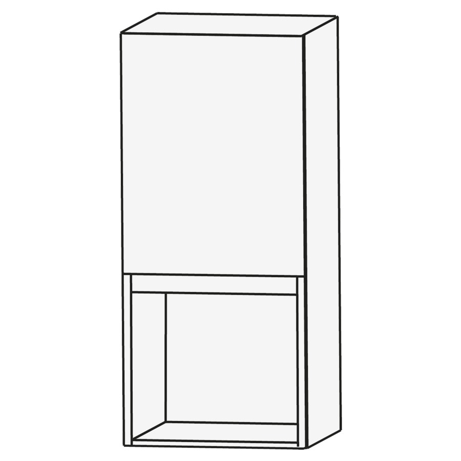 Armoire mi-haute CONCEPT LINE
40 x 83 x 30 cm
armoire de tablette
1 porte, charnières à droite
1 tablette, niche ouverte en
bas, barrepoignée en couleur
corpus