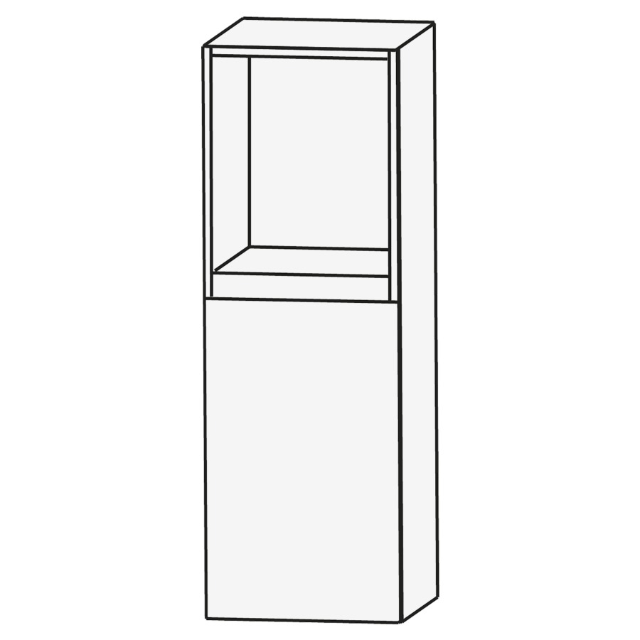 Armoire mi-haute CONCEPT LINE
30 x 83 x 30 cm
armoire de tablette
1 porte, charnières à droite
1 tablette, niche ouverte en
haut, barrepoignée en couleur
corpus