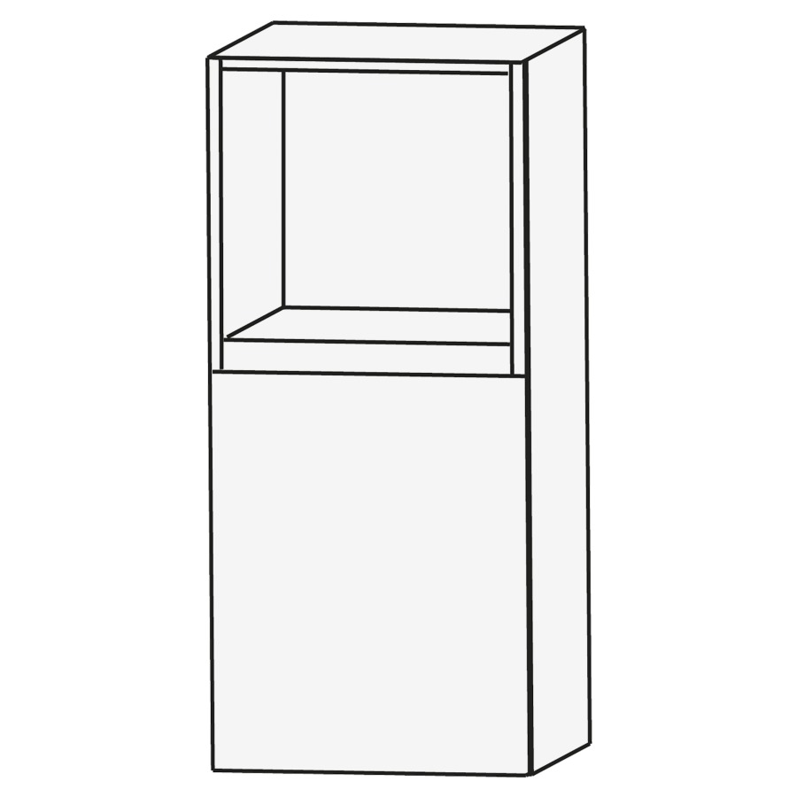 Armoire mi-haute CONCEPT LINE
40 x 83 x 30 cm
armoire de tablette
1 porte, charnières à gauche
1 tablette, niche ouverte en
haut, barrepoignée en couleur
corpus