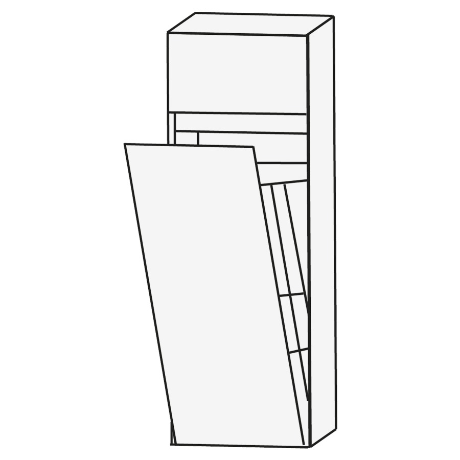 Armoire mi-haute CONCEPT LINE
30 x 83 x 30 cm
1 tiroir, 1 bascule à linge
barrepoignée en couleur corpus