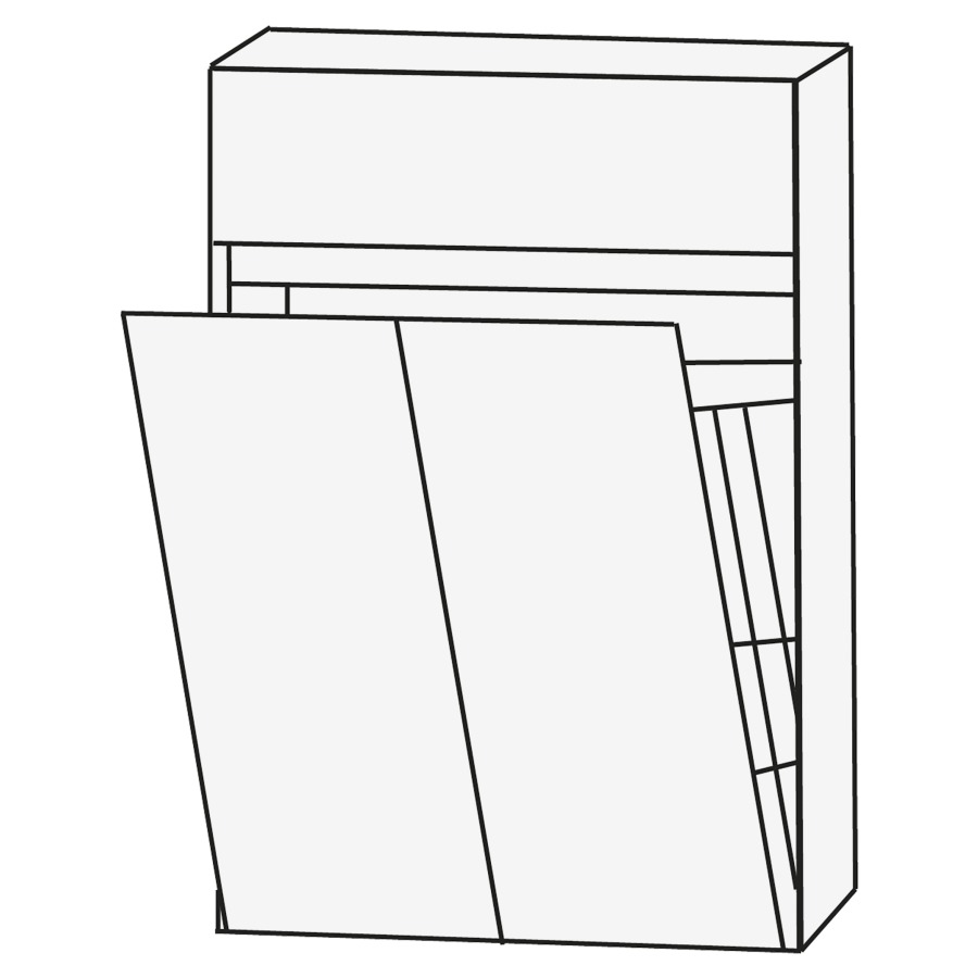 Armoire mi-haute CONCEPT LINE
60 x 83 x 30 cm
1 tiroir, 1 bascule à linge
barrepoignée en couleur corpus