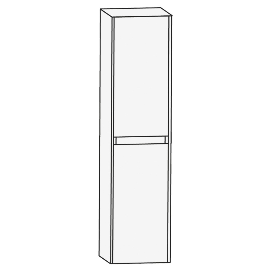 Armoire haute HIGH LINE
42 x 162,8 x 32 cm
armoire de tablette, 2 portes
charnières à droite
4 tablettes