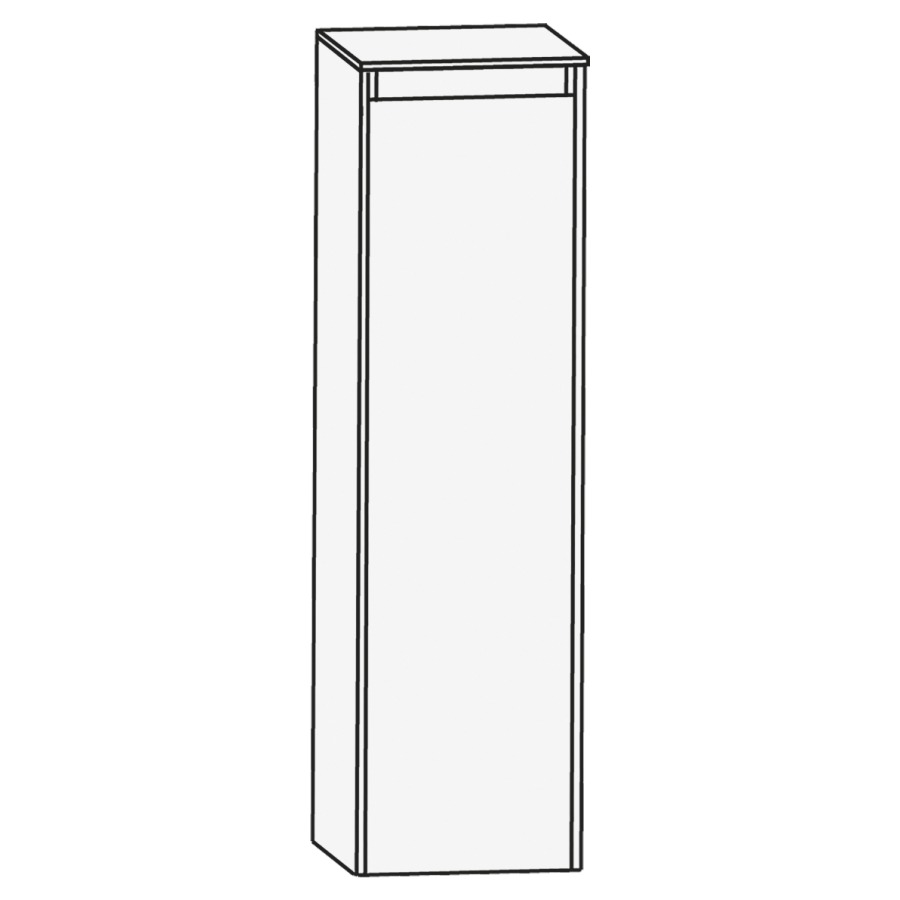 Armoire moyen HIGH LINE
42,5 x 132 x 32,2 cm
armoire de tablette, 1 porte
charnières à droite
3 tablettes