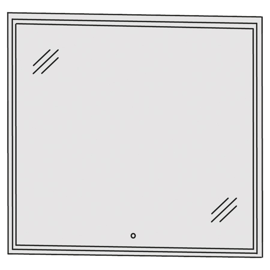 Miroir lumineux CONCEPT LINE
LED, 60,0 x 80,0 x 2,8 cm
éclairage LED périphérique
éclairage LED indirecte en
retrait, 1 comvertisseur LED
avec éclairage Emotion, 60 W
Touch LED-variateur, 38,8 W