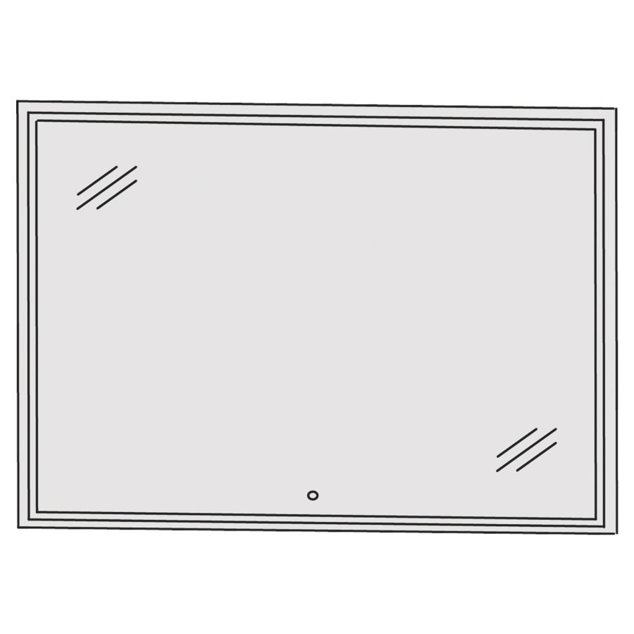 Miroir lumineux CONCEPT LINE
LED, 90,0 x 80,0 x 2,8 cm
éclairage LED périphérique
éclairage LED indirecte en
retrait, 1 comvertisseur LED
avec éclairage Emotion, 60 W
Touch LED-variateur, 48,0 W