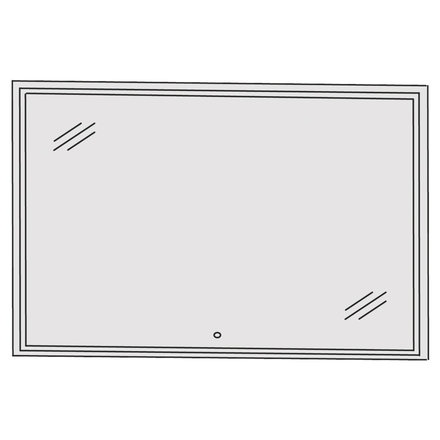 Miroir lumineux CONCEPT LINE
LED, 100,0 x 80,0 x 2,8 cm
éclairage LED périphérique
éclairage LED indirecte en
retrait, 1 comvertisseur LED
avec éclairage Emotion, 60 W
Touch LED-variateur, 51,2 W
