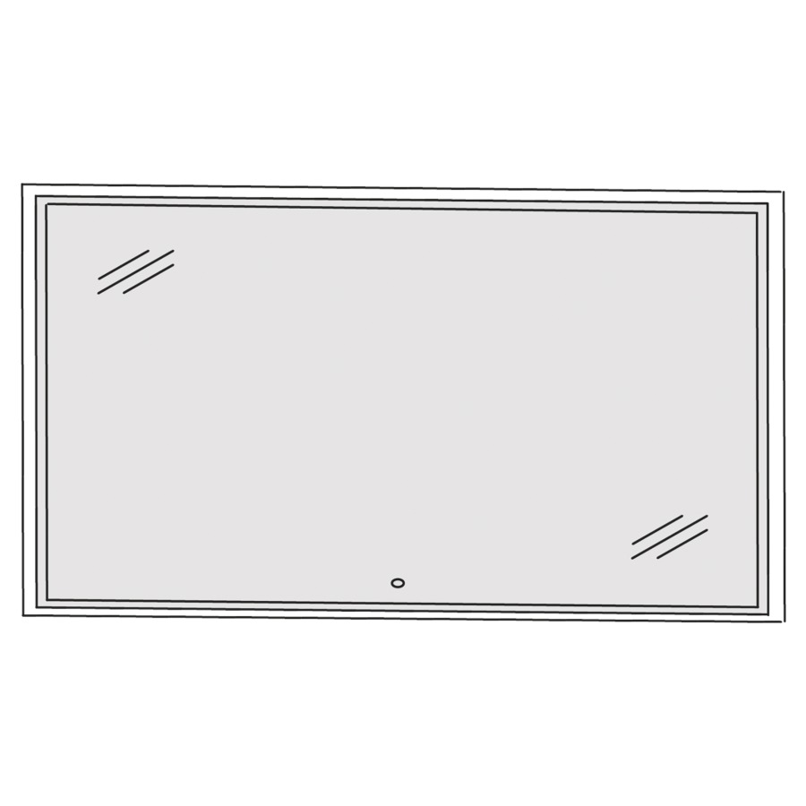 Miroir lumineux CONCEPT LINE
LED, 140,0 x 80,0 x 2,8 cm
éclairage LED périphérique
éclairage LED indirecte en
retrait, 1 comvertisseur LED
avec éclairage Emotion, 60 W
Touch LED-variateur, 53,3 W