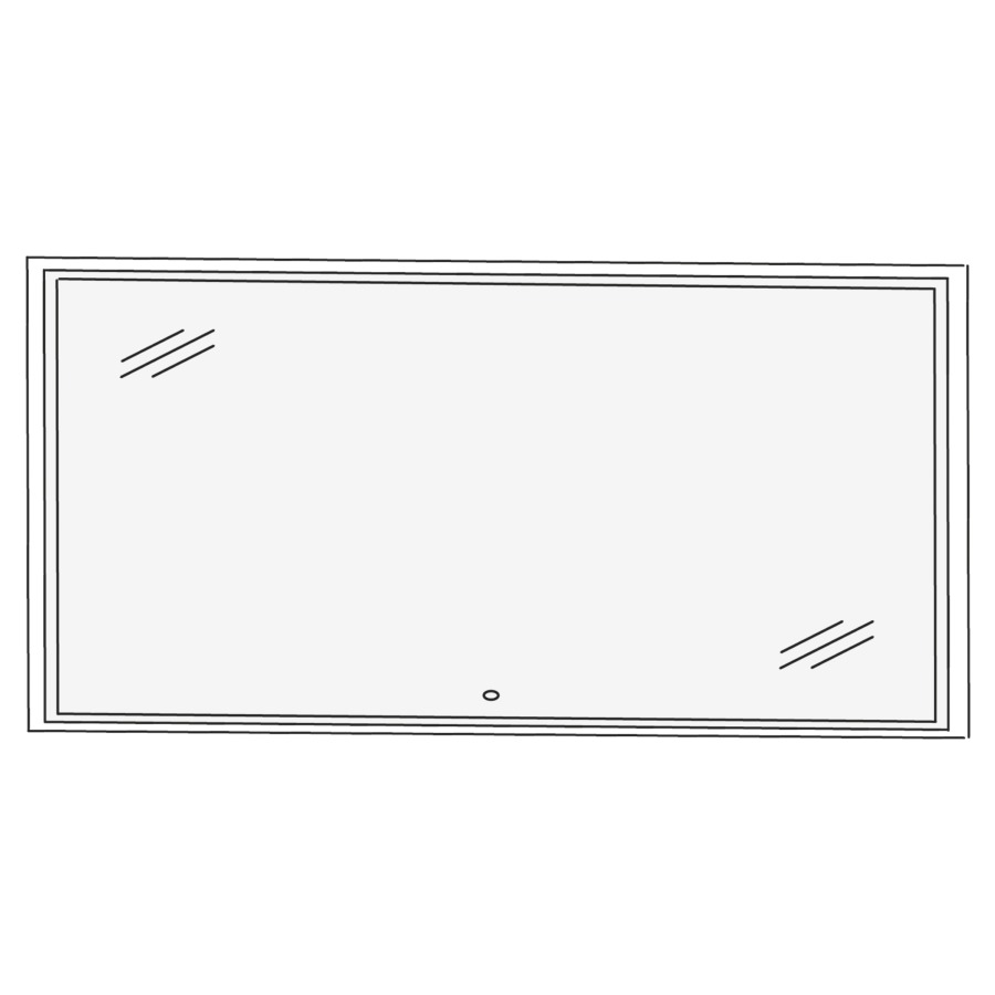 Miroir lumineux CONCEPT LINE
LED, 160,0 x 80,0 x 2,8 cm
éclairage LED périphérique
éclairage LED indirecte en
retrait, 1 comvertisseur LED
avec éclairage Emotion, 60 W
Touch LED-variateur, 58,8 W