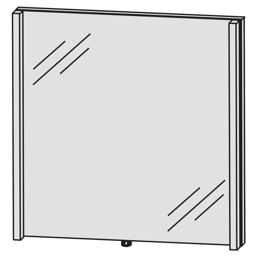Miroir lumineux CONCEPT LINE
LED, 80,0 x 80,0 x 4,3 cm
2 éclairages LED verticals
2 x 12,4 W, comvertisseur 30 W
1 palpeur pour éclairage-
Emotion