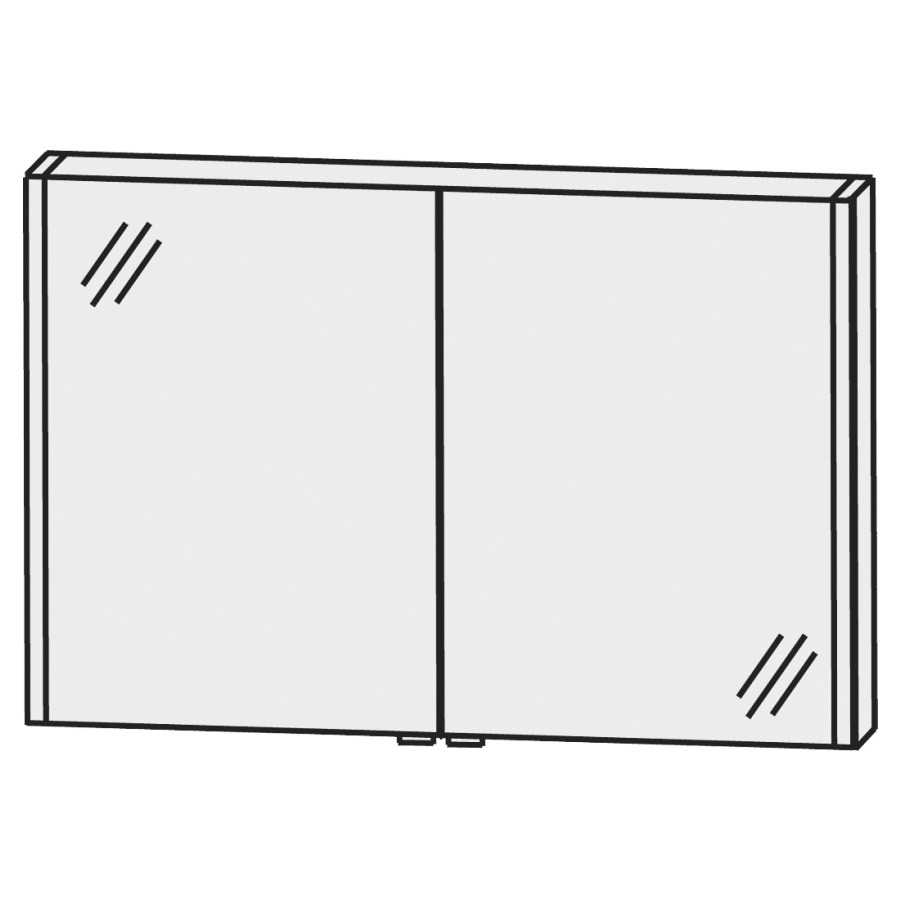 Armoire de toilette CONCEPT
LINE LIFE PLUS
120 x 80 x 15 cm
2 portes à double miroir
1 élément interrupteur-prise
2 profils d'éclairage LED
capteur pour éclairage Emotion
2x 12,4 W/convertisseur 60 W