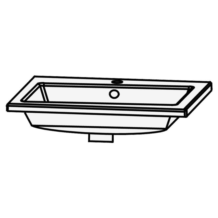 Lavabo CONCEPT LINE
62,0 x 50,0 cm, céramique
avec trop-plein, pour
montage sur base de lavabo