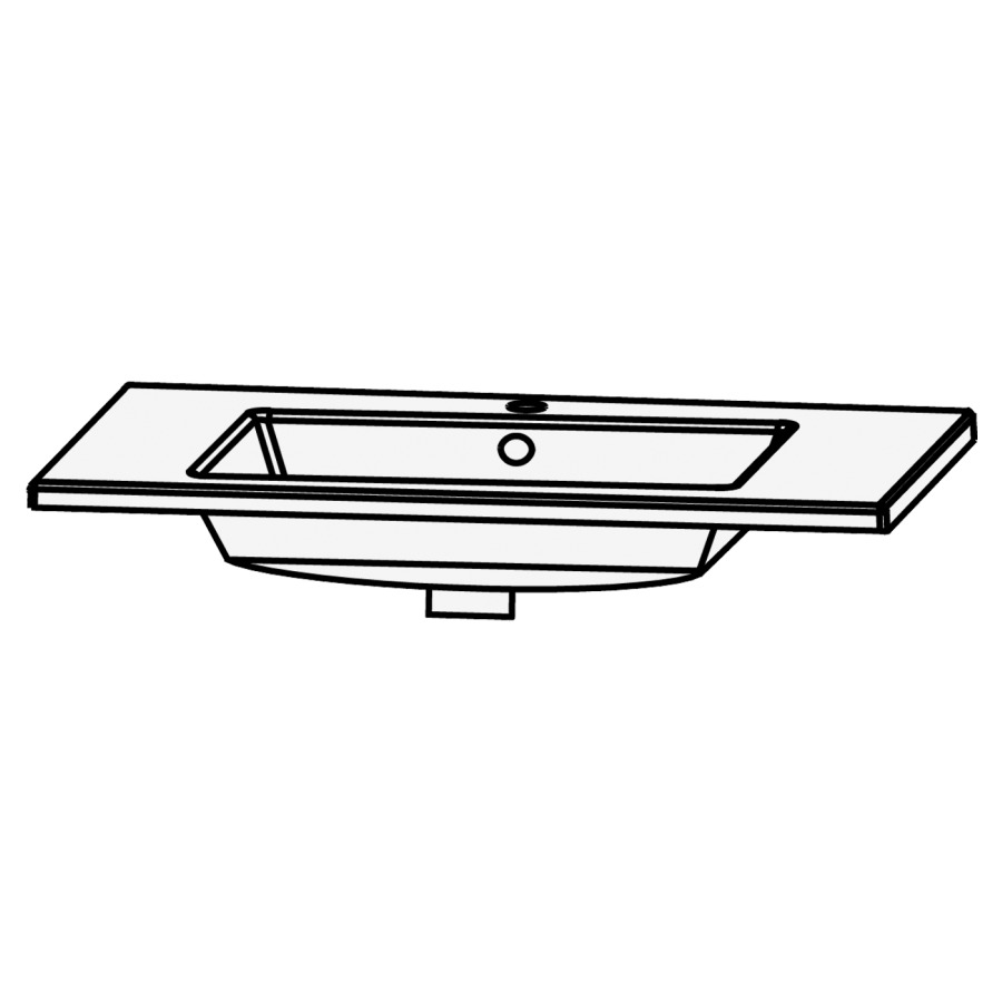 Lavabo CONCEPT LINE
92,0 x 50,0 cm, céramique
avec trop-plein, pour
montage sur base de lavabo