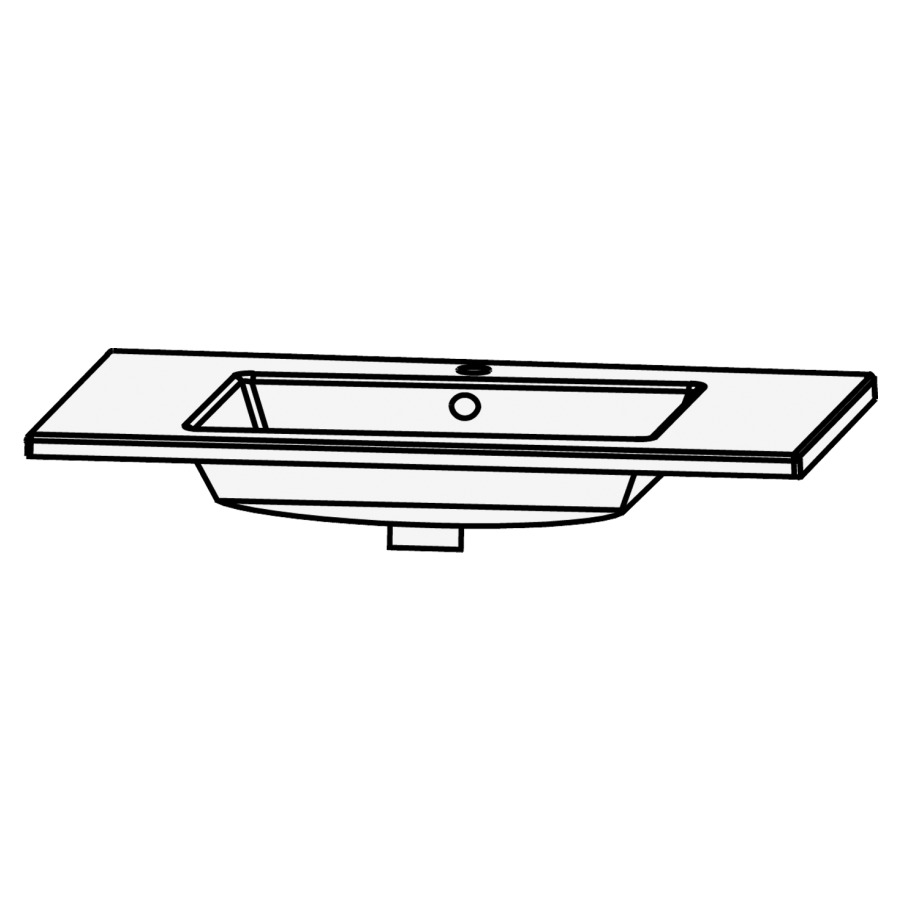 Lavabo CONCEPT LINE
102,0 x 50,0 cm, céramique
avec trop-plein, pour
montage sur base de lavabo