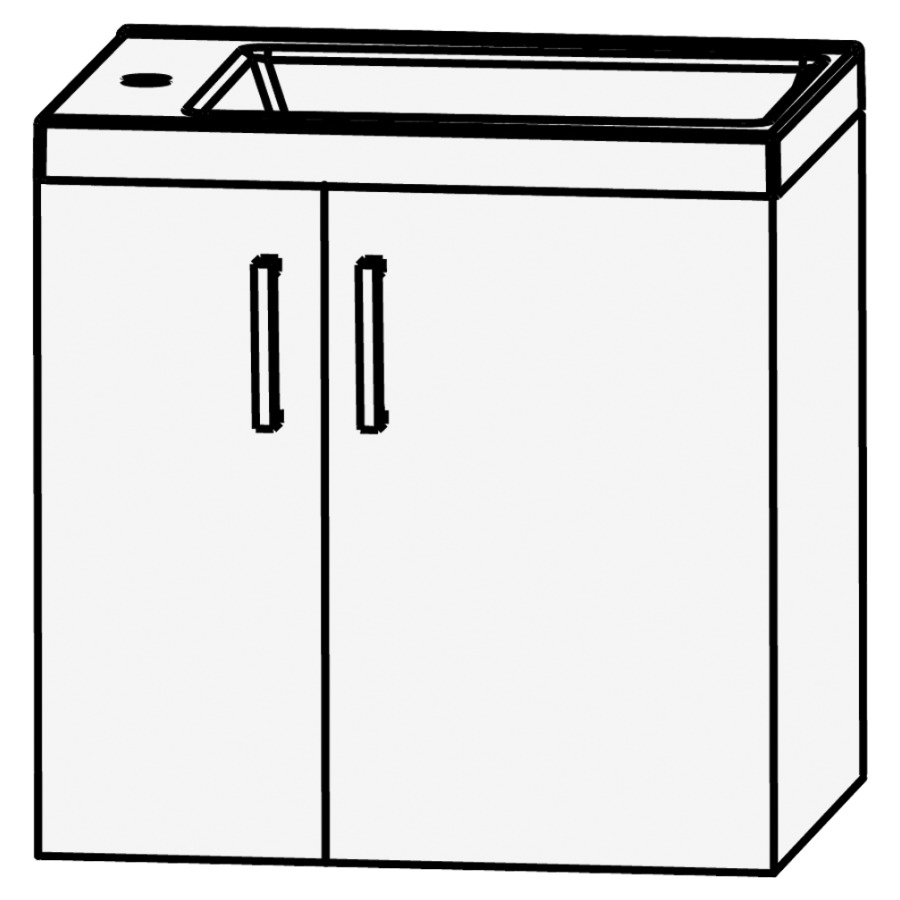 Meuble avec lavabo Concept Line Feo