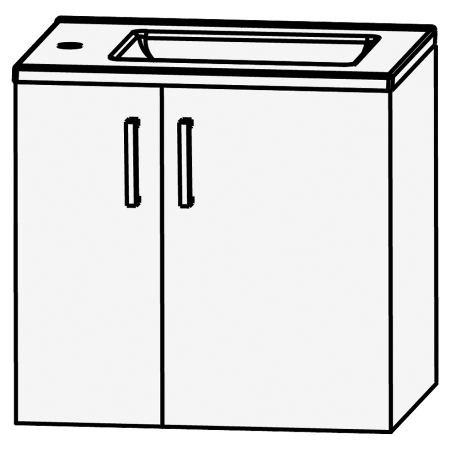 Meuble avec lavabo CONCEPT
LINE FEO
50,6 x 49,2 x 30,6 cm
armoire de tablette, 2 portes
(19,6/29,6 cm), incl. lavabo
verre, optiwhite, sans trop-
plein, avec 1 trou
robinetterie, soupape
d'écoulement, lavabo est
pivotant