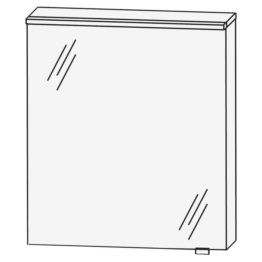 Armoire de toilette CONCEPT
LINE FEO
60 x 81,6 x 15 cm
1 porte à double miroir
charnière à gauche
1 élément interrupteur-prise
Fond de corniche avec LED-
éclairage 9,5 W/731 lumes
capteur Commande de lumière
chaude/froide avec 3 niveaux
de gradation
convertisseur 15 W